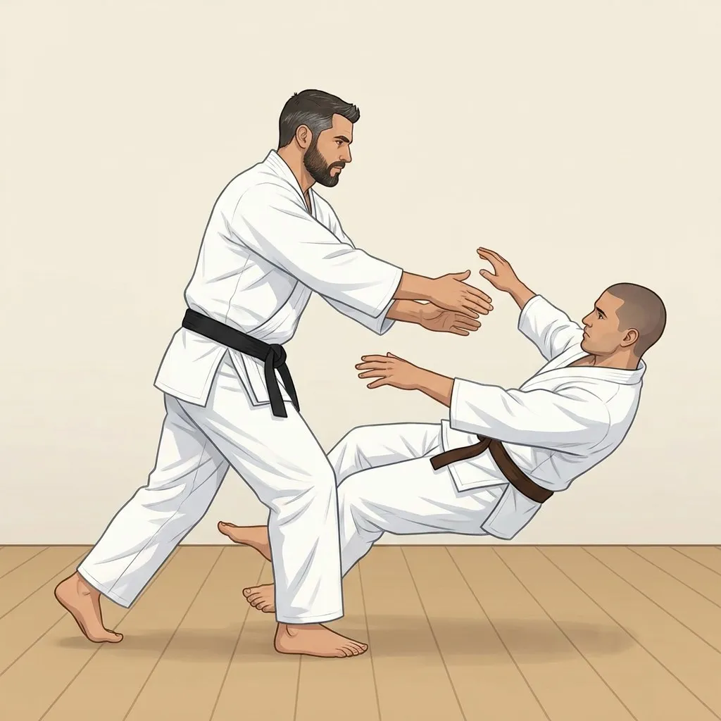 Ilustración de Kokyu nage
