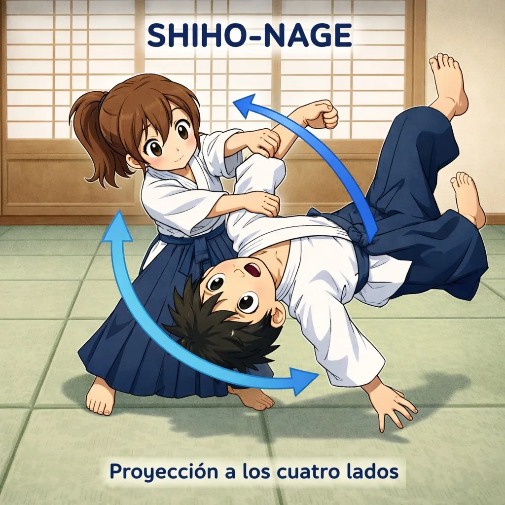 Ilustración de Shiho nage
