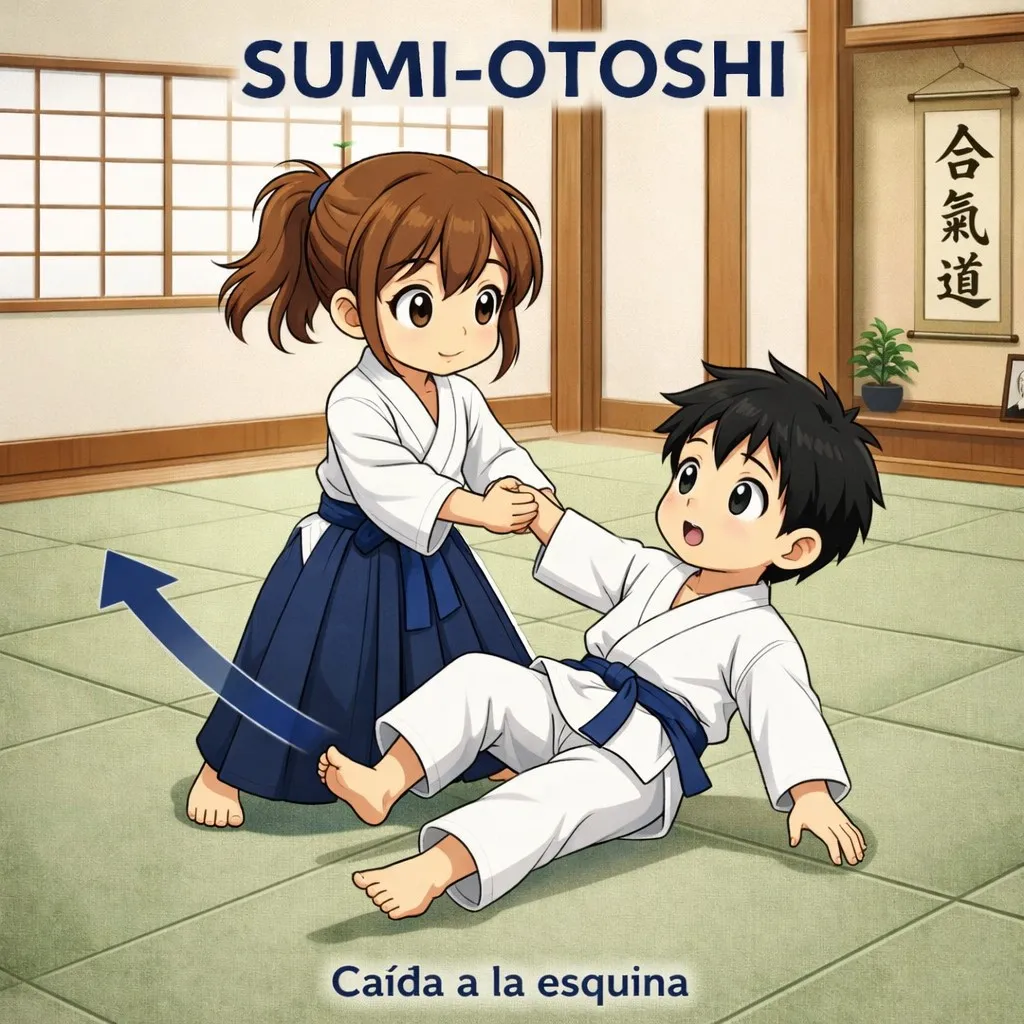 Ilustración de Sumi otoshi