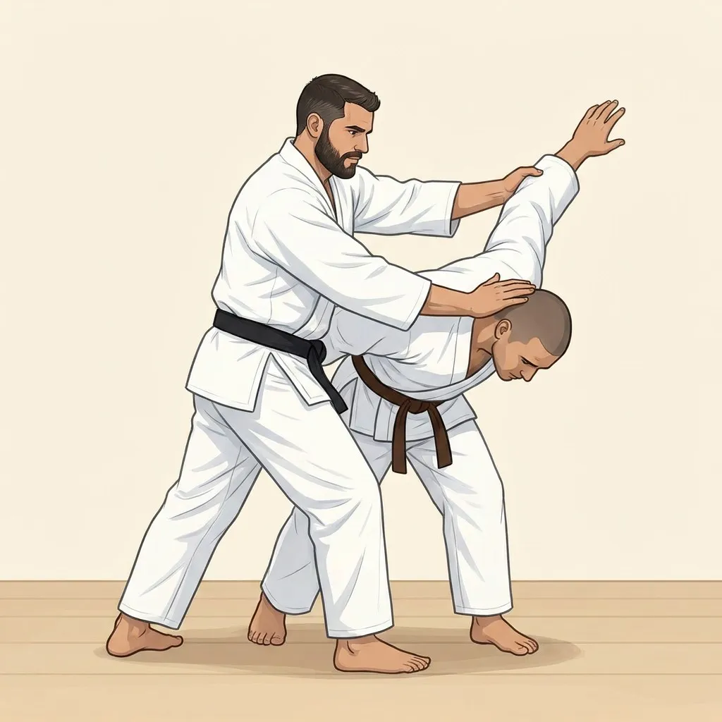 Ilustración de Uchi kaiten nage